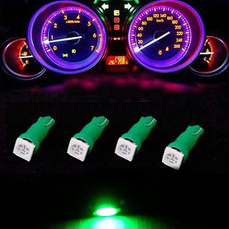 10 Pieces Purple LED T5 3030 Twist lock Socket Instrument Dashboard Lights