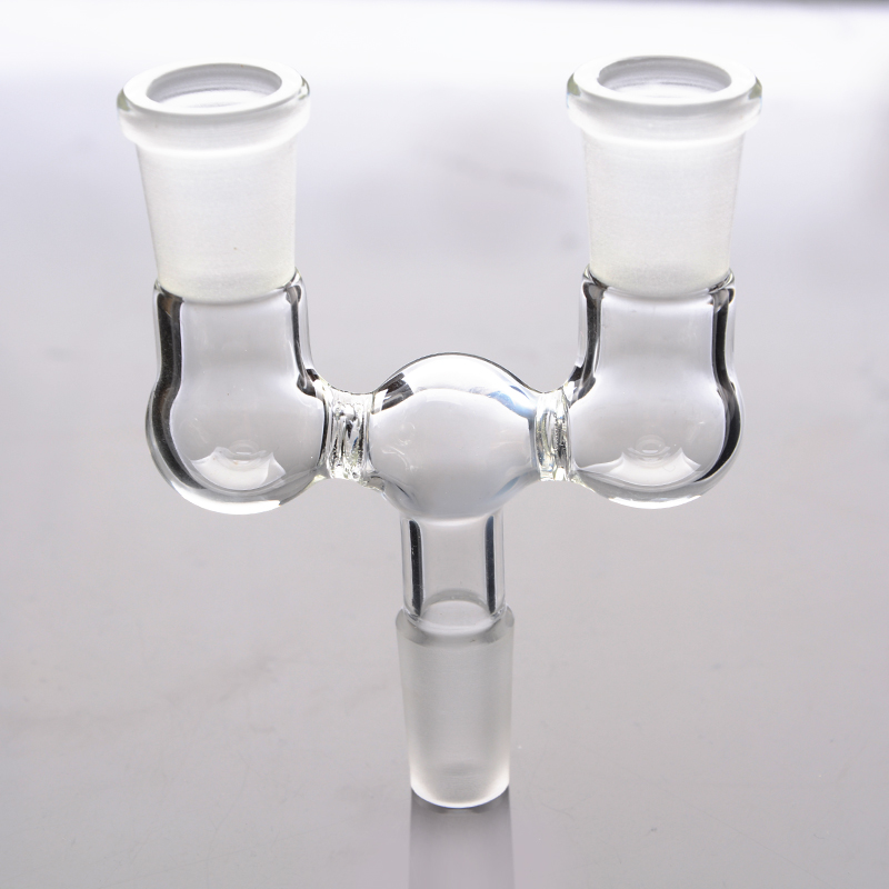 

Newest Double Joints adapter 14mm 18mm male to 14mm 18mm female for glass water pipe and glass bongs