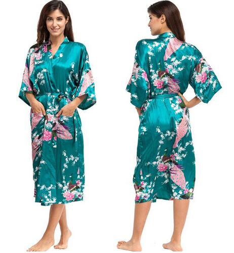 

Women sleepwears Silk Robes Night Sexy Grow For Bridesmaid Summer Plus SizeS- 01041, 11