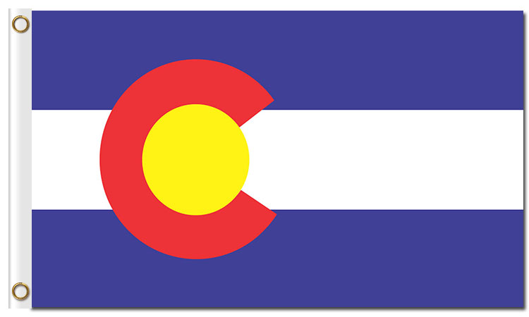 

High quality United States banners America state Colorado 3x5ft polyester official state flags with metal grommets
