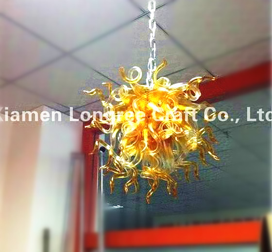 

Ceiling Lights Mouth 110v/120v LED Bulbs Amazing Pretty Home Indoor Light Hand Blown Glass Chandelier