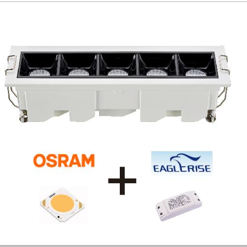 

3W/6W/12W/22W/35W CRI>90 iguzzini Jewelry light cabinet light linear downlight using in jewelry store watch store