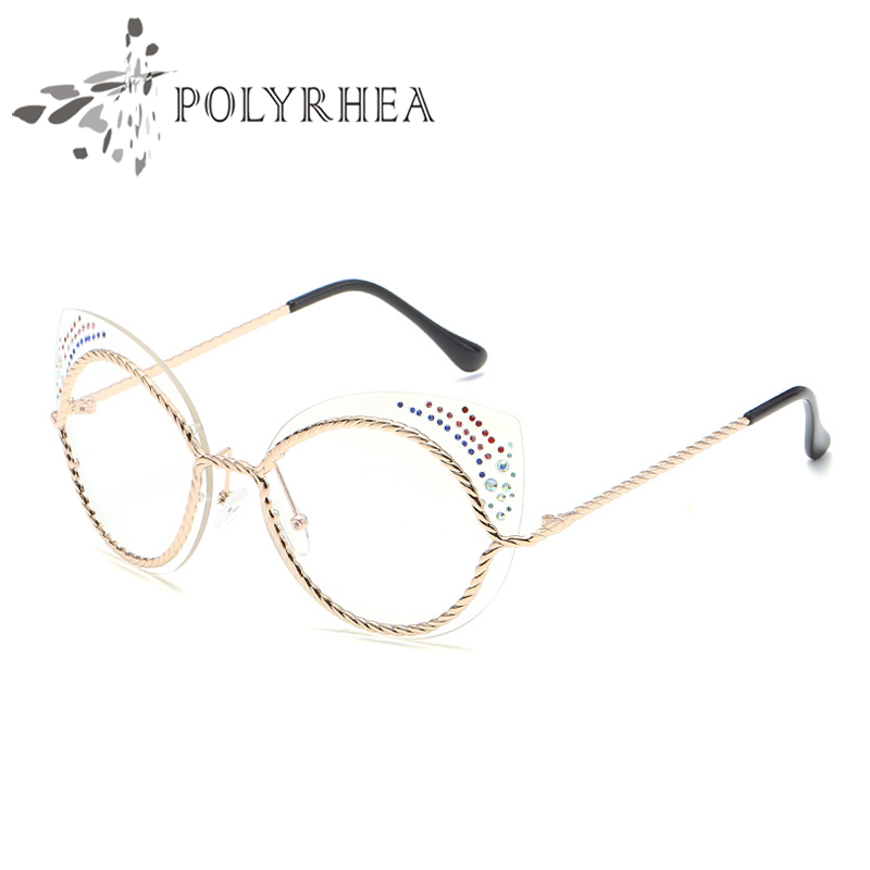 

2021 Cat Eye Glasses Metal Frames In Men Women Club Optical Master Frame Designer Eyeglasses Reading With Cases Box