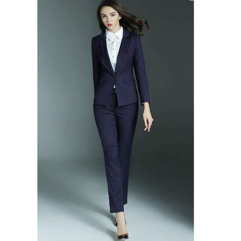 

ms new ol business attire womens suit jacketpants stripe suit formal occasion high quality custom wedding woman suit, Ivory