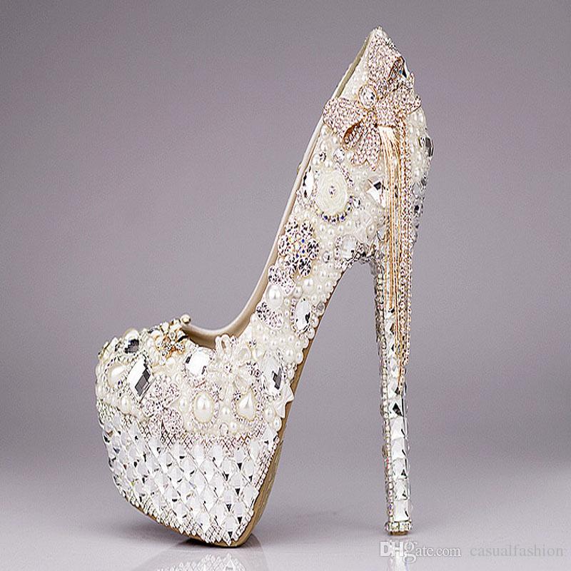 

Elegant Rhinestones Stiletto Heels Wedding Shoes Tassel Party Shoes For Ladies Summer Sandals Wedding Bridal Shoes With High Quality, Black