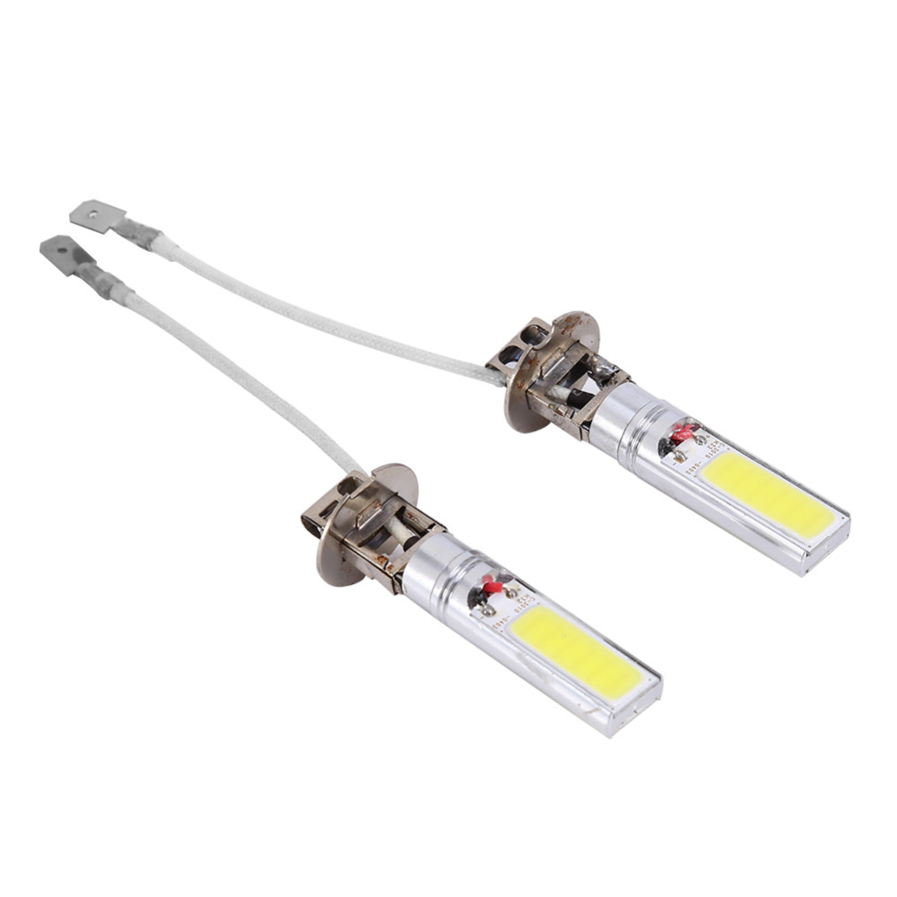 

1 Pair H3 COB LED Bright Xenon White 6000K Car Auto Fog Light Lamp Bulb 12V 10W