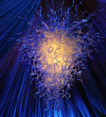 

100% Handmade Blown Murano Glass Art Chandelier Hotel Lobby Villa Decoration White Glass Modern Custom Chandelier Art with CE UL Certificate