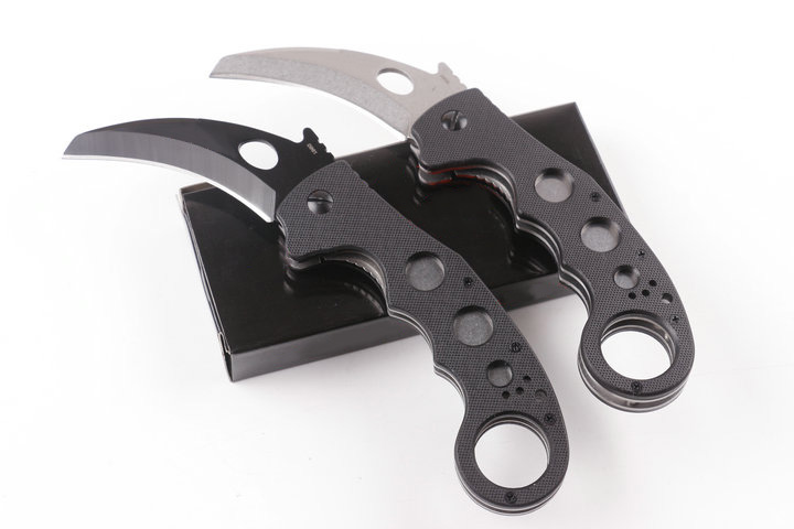 

Special Offer 0961 karambit Claw knife 440C 56HRC Stone wash blade Outdoor survival tactical folding knives