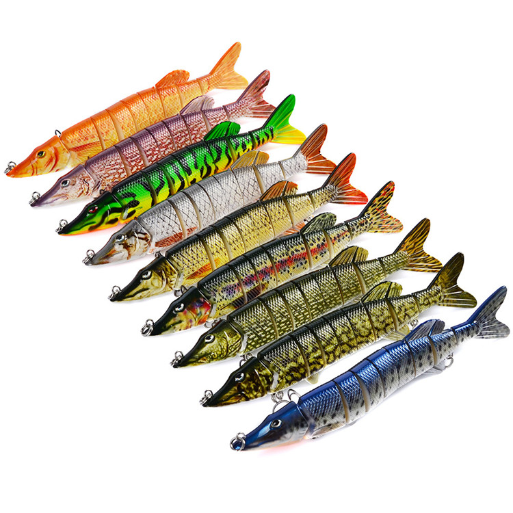 

New Saltwater Fishing Big Game Sea Lure 66g 20cm ABS Plastic 8 sections Hard Bait Bass Baits