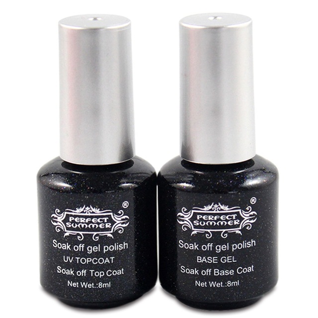 

Wholesale-Perfect Summer Base Top Coat UV Gel Polish base gel Led Long Lasting Top Coat Gel, As pic