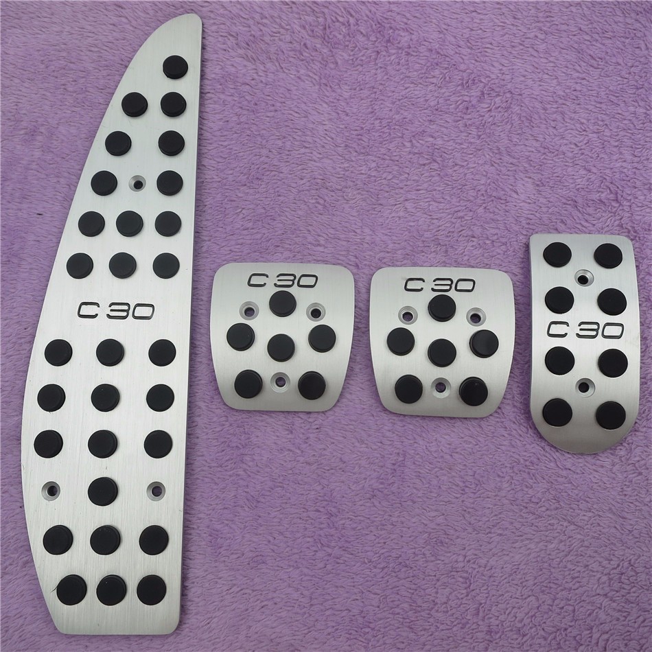 

For VOLVO C30 Fuel Brake Foot Rest Automatic pedals Plate Non slip Accelerator brake MT pedal Pads,Car stickers.FREE SHIPPING