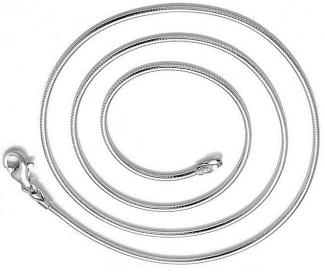 

10pcs/lot Silver Plated Snake Chain Lobster CLasps Necklace Chains For DIY Jewelry Gift Craft CH01