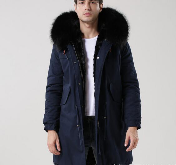 f/ür Business Casual verdicken NIMI Mens Echtes Leder Pelzlederjacke Winter Parka Jacke Hood Mantel Parka