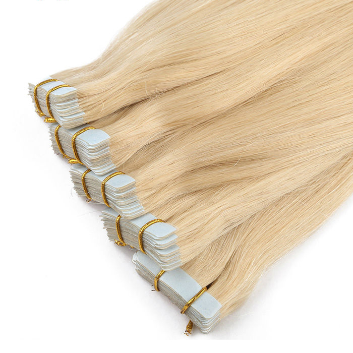 

Top quality 8A-- Tape hair 2.5g/piece, 40pcs/Lot, Ombre color T4/613 straight wave skin hair weft, Ombre color 4/613