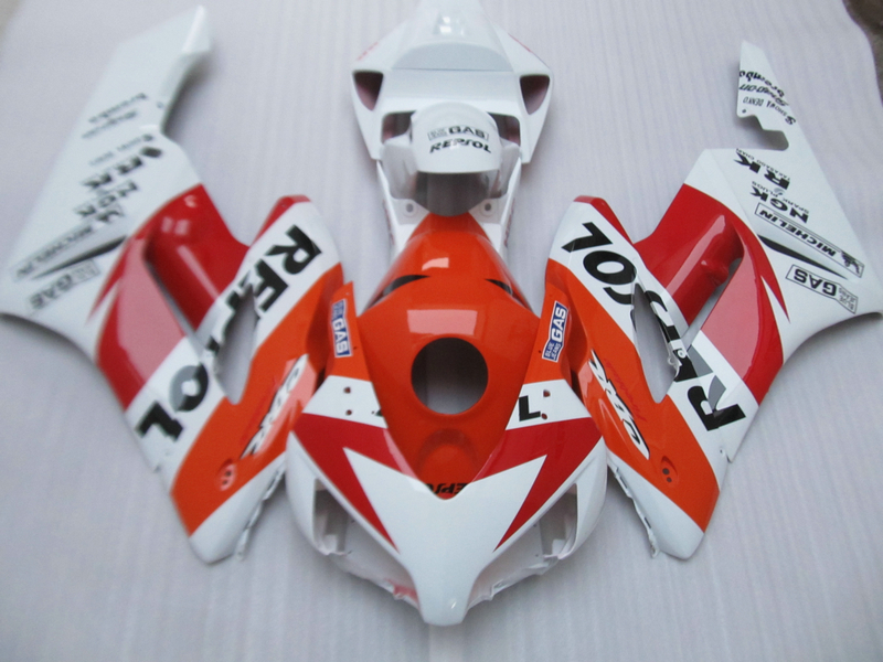

100% fit for Honda fairings CBR1000RR 04 05 red white injection mold fairing kit CBR1000RR 2004 2005 OT29, Same as picture