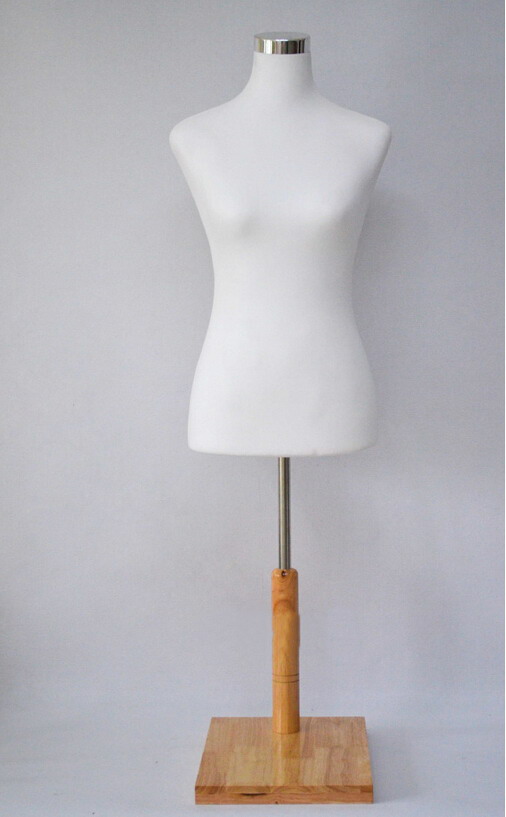 Livraison gratuite! vêtements DAMING modèle mannequin coton blanc coupé le buste mannequin épingles modèles féminins avec table de base, M00027A