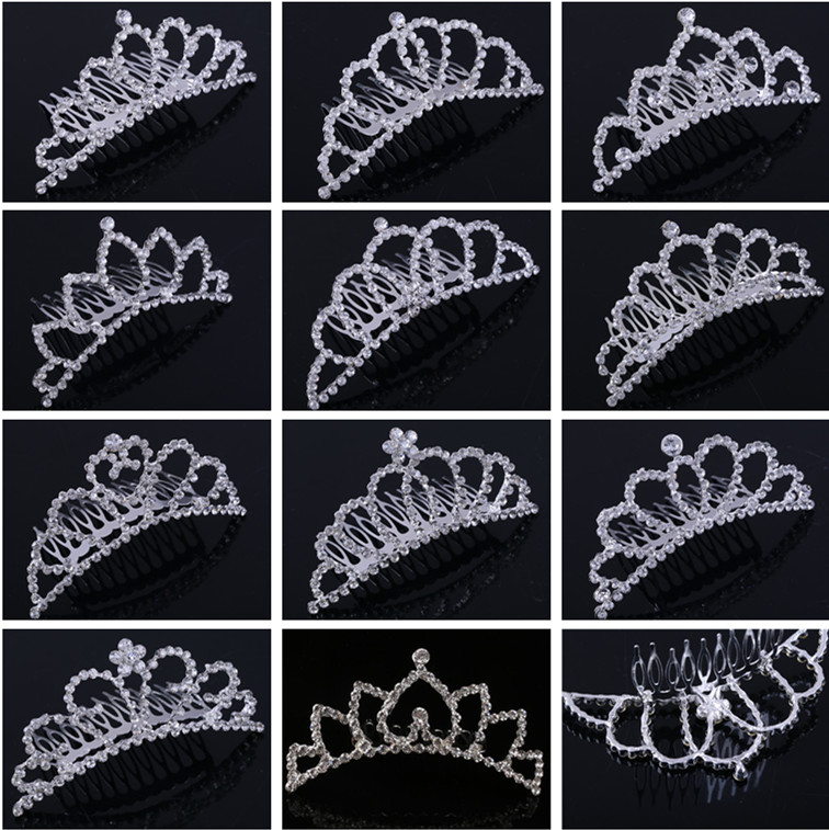 

Shining Rhinestone Crown Girls' Bride Tiaras Fashion Crowns Hair combs Bridal Headpieces Accessories Party Hair Jewelry For Wedding Events