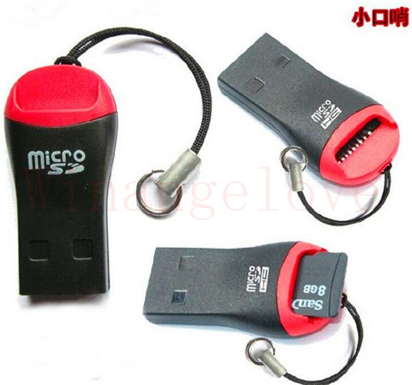 

whistle USB 2.0 T-flash memory card reader TF card micro SD card reader Adapter 8GB 16GB 32gb 64GB