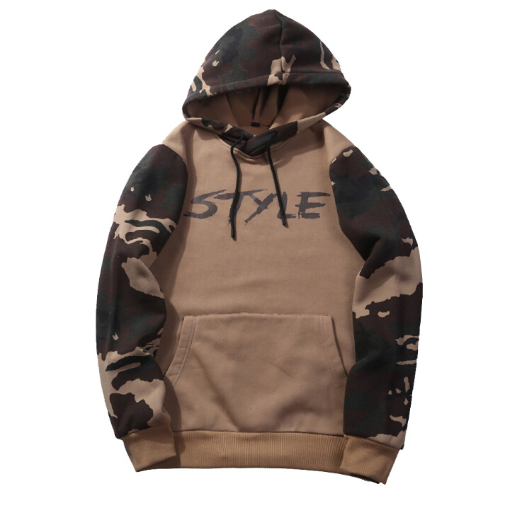

2018 New Mens Camo Sweatshirt Euro Size Hoodies STYLE Letter Printed Hooded Pullover Free Shipping Fashion Street Sweatshirt, Army green