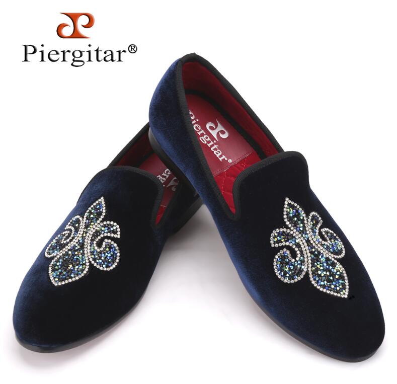 

Handmade Golden Toes Men's Velvet Loafers Wedding Party Men Shoes fashion Noble Elegant Dress Shoes for Men Plus Size -US12, Black