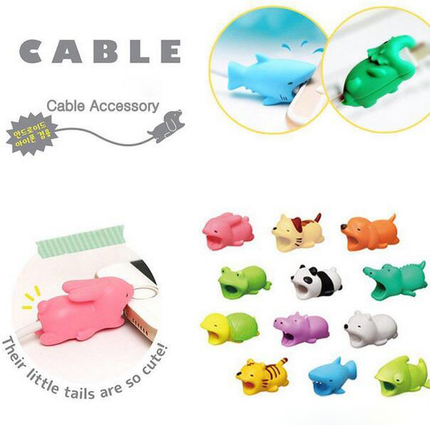 

Cable Bite Cute Animal USB Cable Protector Charger Data Cord Saver Protective Earphones Protector for iPhone Laptop Retail Box