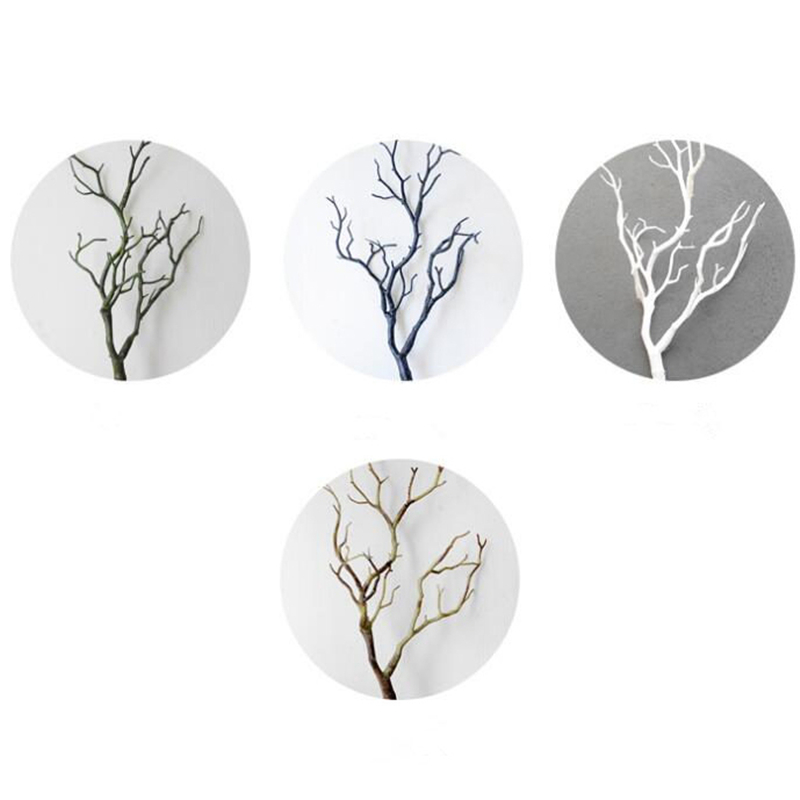 2021 New Design Artificial Tree Branch Wood White Plastic Small Tree
