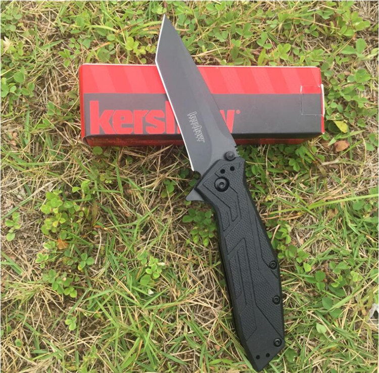 

2 Color Kershaw Brawler 1990 Assisted Tanto Blade G10 Handle Titanium Camping Hunting Survival Pocket EDC Tools Collection
