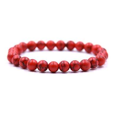 

Hot Sell Fashion jewelry 10MM Natural white stone beads Charm Bracelets