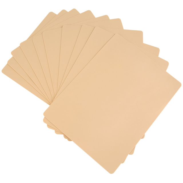 

Tattoo Practice Skins 20x15cm Blank Silicone Sheet Permanent Makeup Eyebrow Lips Practice ArtificialSkins Double Sided For Beginner Artists