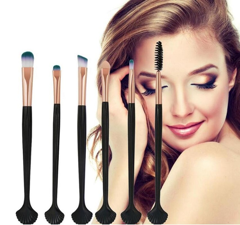 

6Pcs Shell Eyes Makeup Brushes Set Foundation Blending Pinceis De Maquiagem Professional Cosmetic Make Up Tools