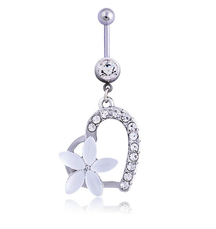 

D1001 ( 1 color) heart style belly ring Belly Button Navel Rings Body Piercing Jewelry Dangle Accessories Fashion Charm