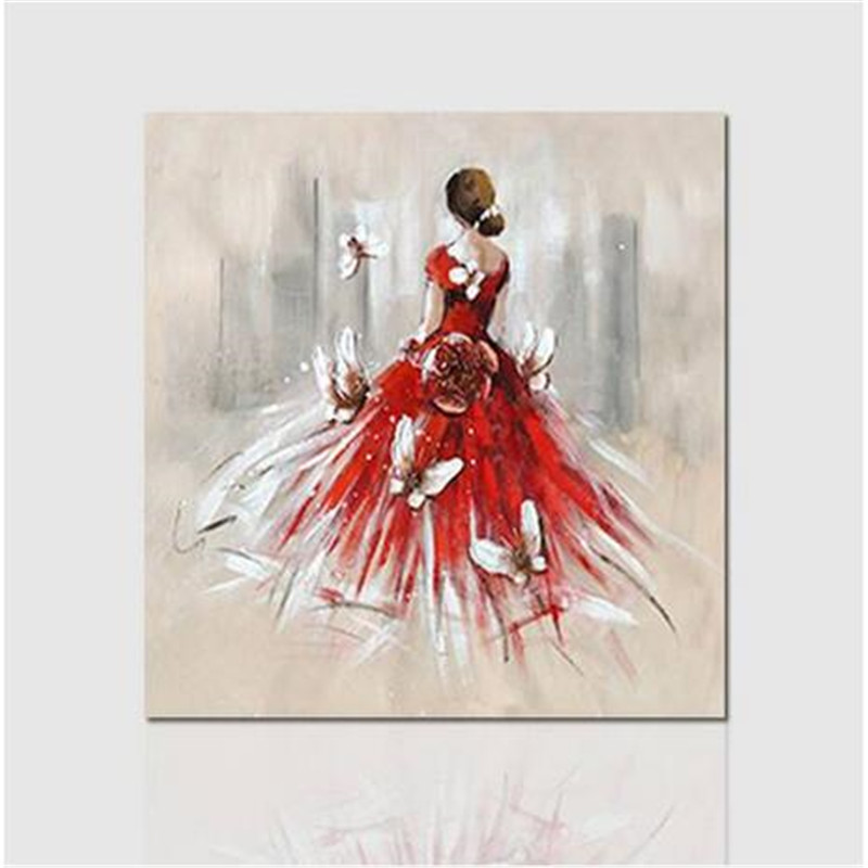 

Wholesales Hot Decorative Stickers 1 PC Frame Modern Style Abstract Character Red Dress Lnkjet Printing Decorative Stickers