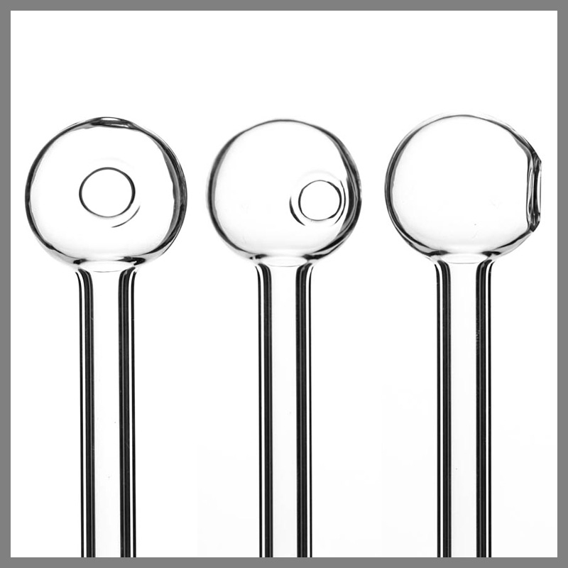 

Pyrex Glass Oil Burner Pipe Transparent 11cm Clear Great Tube Nail Tips Water Quartz Hand Made