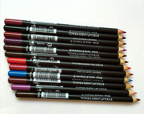 

FREE SHIPPING!2018 hot New profession makeup EYE/LIP LINER PENCIL Pencils Mixed colors (60pcs/lot)