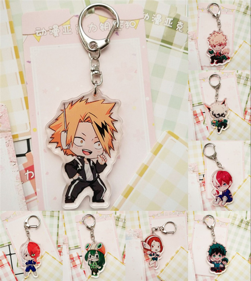 

Anime Cartoon Boku no hero academia My Hero Academia Denki Kaminari Acrylic Keyring Keychain Halloween Cosplay Keychain Key ring gift