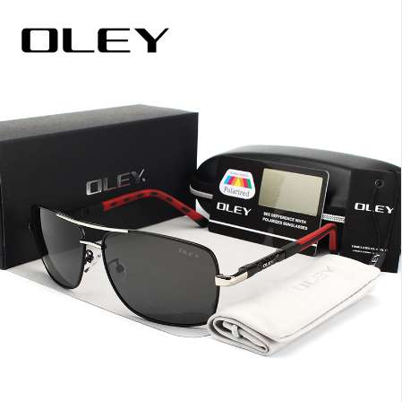 

OLEY Brand Polarized Sunglasses Men New Fashion Eyes Protect Sun Glasses With Accessories Unisex driving goggles oculos de sol, White;black