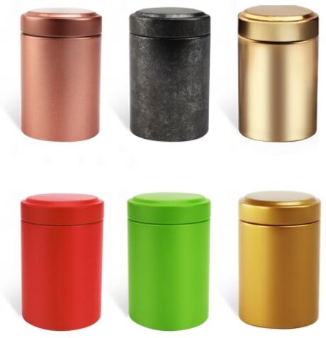 

wholesale 100pcs Mini Tea Canister, tin Tea caddy, tea container small round storage jar free shipping