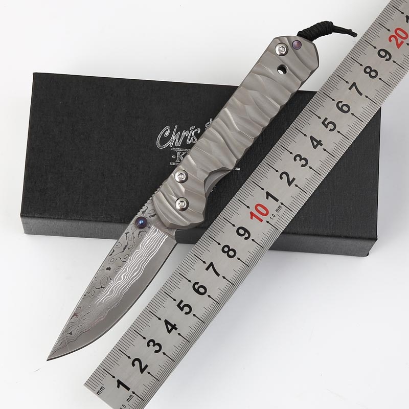 

CHRIS REEVE Classic Sebenza 21 Tactical Folding Knife CNC Titanium Handle Damascus Blade 58HRC Outdoor Camping Hunting Survival Pocket EDC