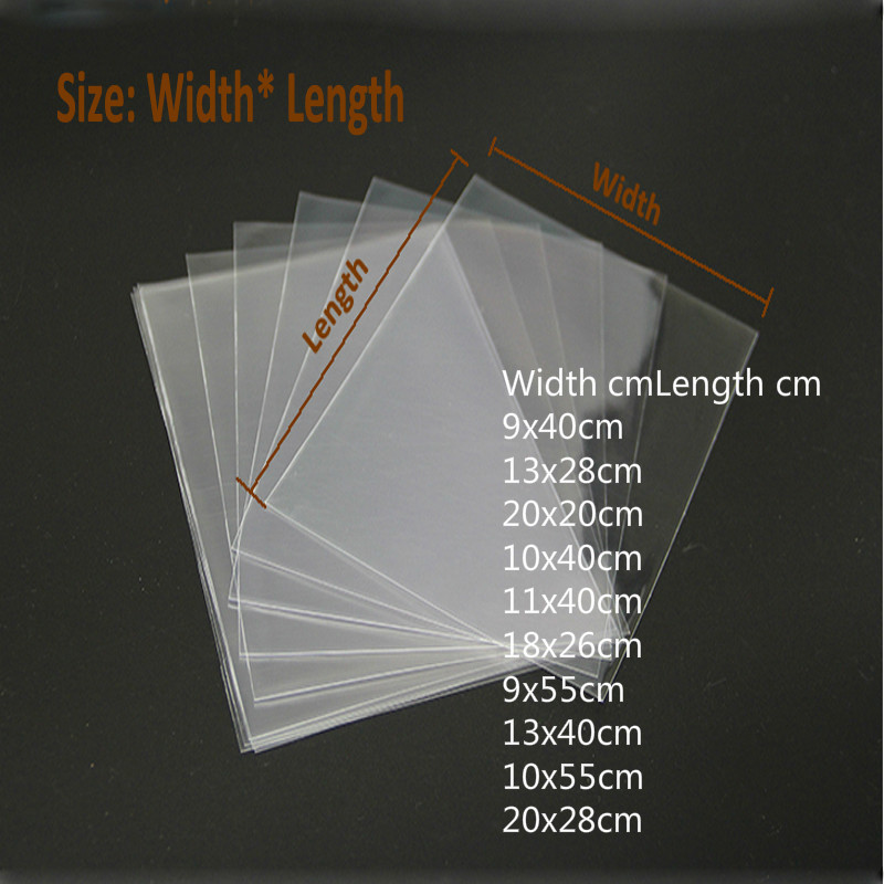 

Clear Cellophane Bags 200pcs/lot Transparent Opp cosmetic Clear plastic Packing bag gift bags candy tools flat pocket