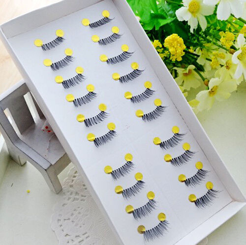

New 10 Pairs Makeup Beauty Mini Half Corner Black False Eyelashes Natural False Eye Lashes Cosmetics