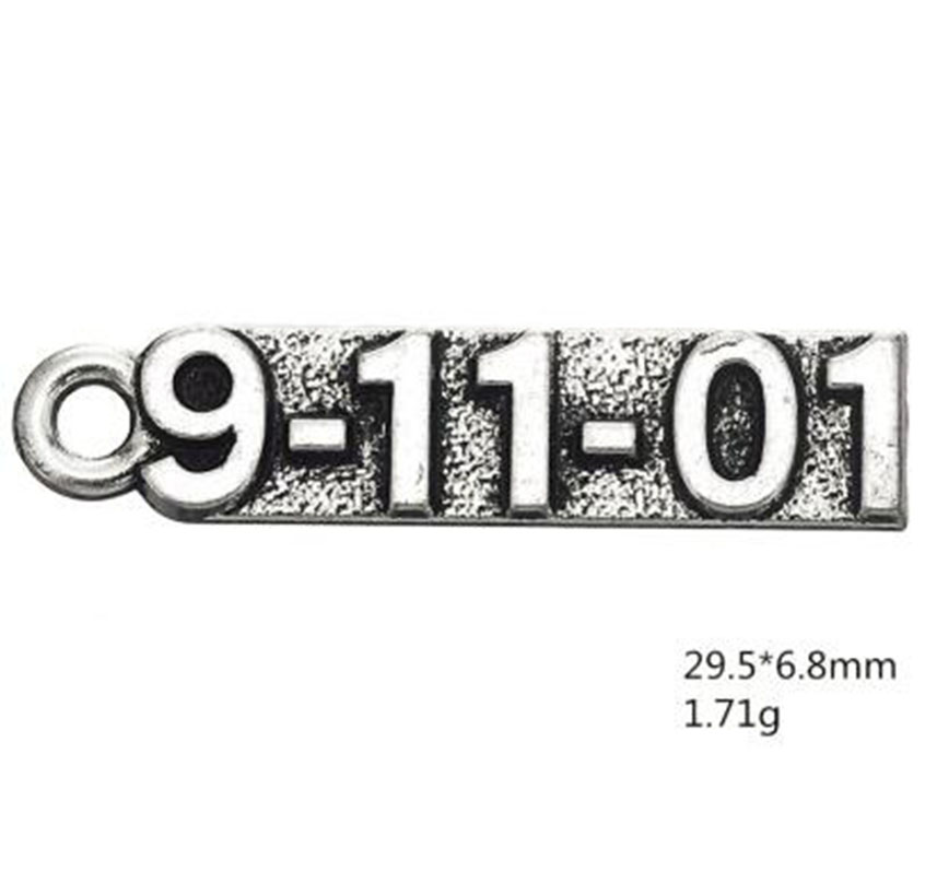 

9-11-01 Engraved number jewelry making charms