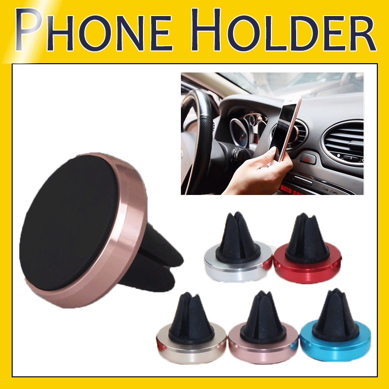 

Universal Car Mount Air Vent Magnetic Mobile Phone Holder For Samsung Smartphone with Retail Package, Rose gold