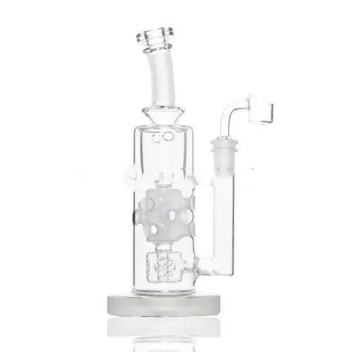

Two Colors Oil Rigs Straight Fab Torus with 14.5mm Joint Hookahs Seed of Life Perc Size Smoking Pipes