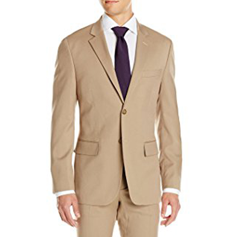 

Brown Wedding Groom Tuxedos Two Piece Jacket Pants Notched Lapel Two Button Custom Made Business Men Suits, Black