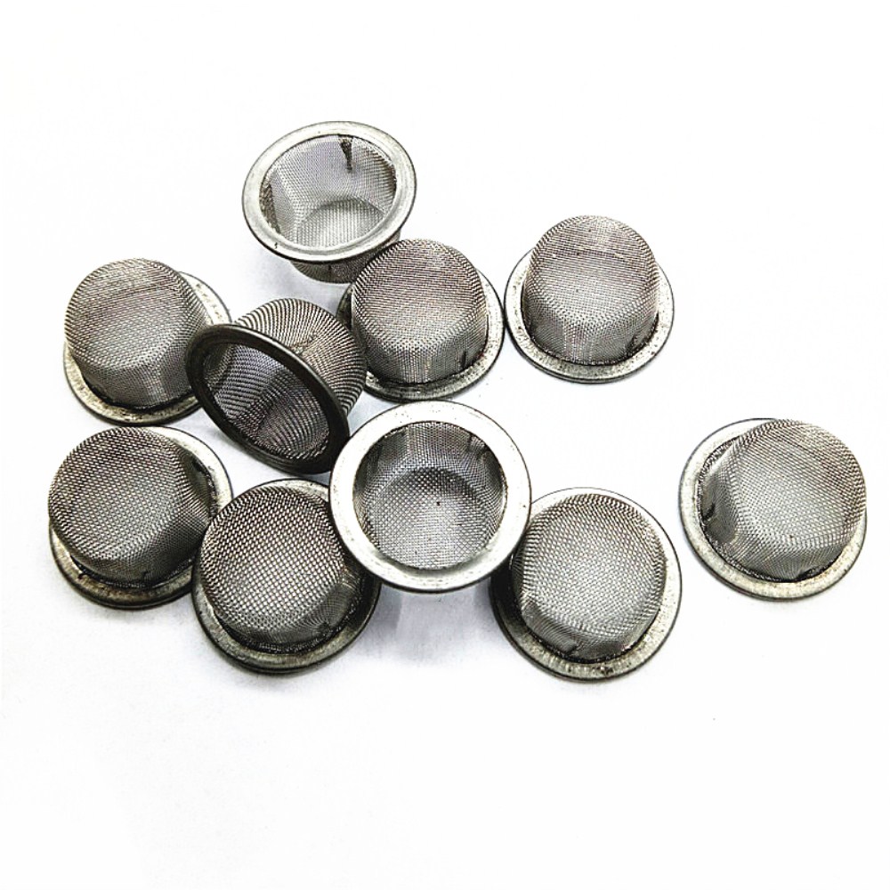 

10pcs Natural smoking Quartz Point pipe strainer Gemstone wand pipe filter crystal tube metal screens Healing