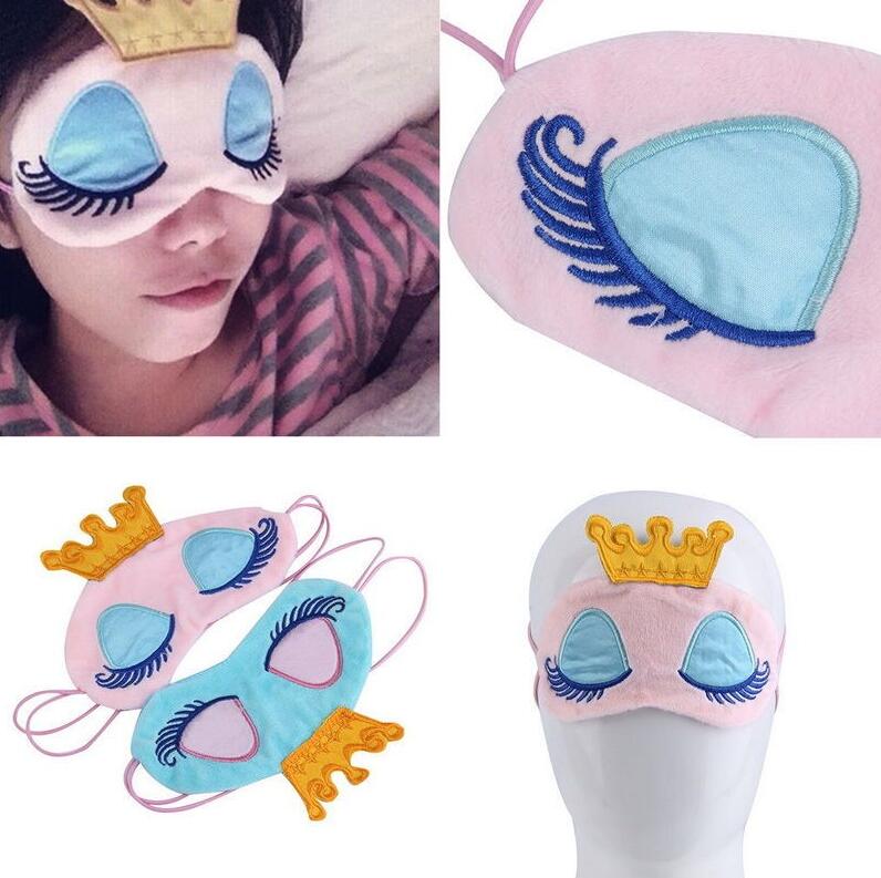 

Princess Crown Fantasy Eyes Cover Eyeshade Eyepatch Travel Sleeping Blindfold Shade Eye Mask Portable eye patch 2 Colors Free Shipping