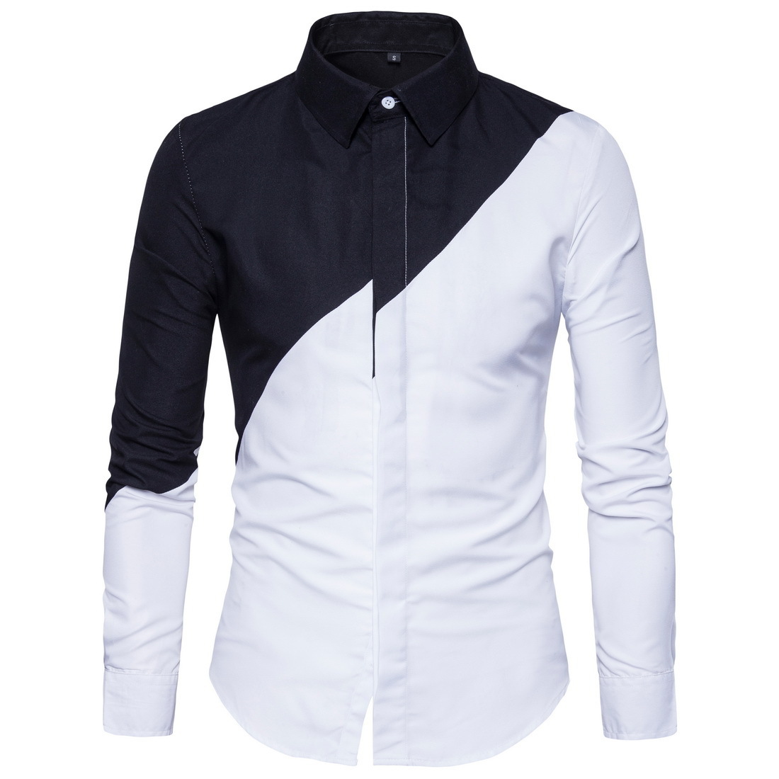 camisa blanca con negro