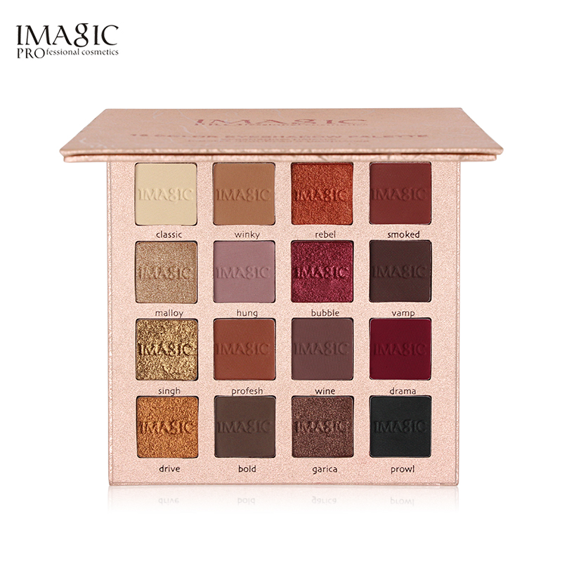 

IMAGIC New Arrival Charming Eyeshadow 16 Color Palette Make up Palette Matte Shimmer Pigmented Eye Shadow Powde, Multi