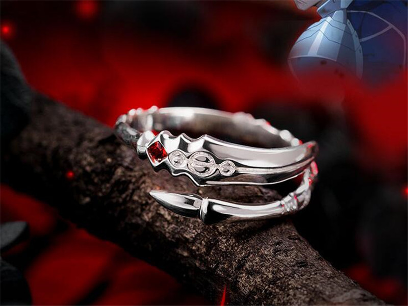 

Fate Stay night UBW Lancer Gae Bolg Chulainn Sword 925 Sterling Silver Ring Cosplay Halloween Christmas Gift ring