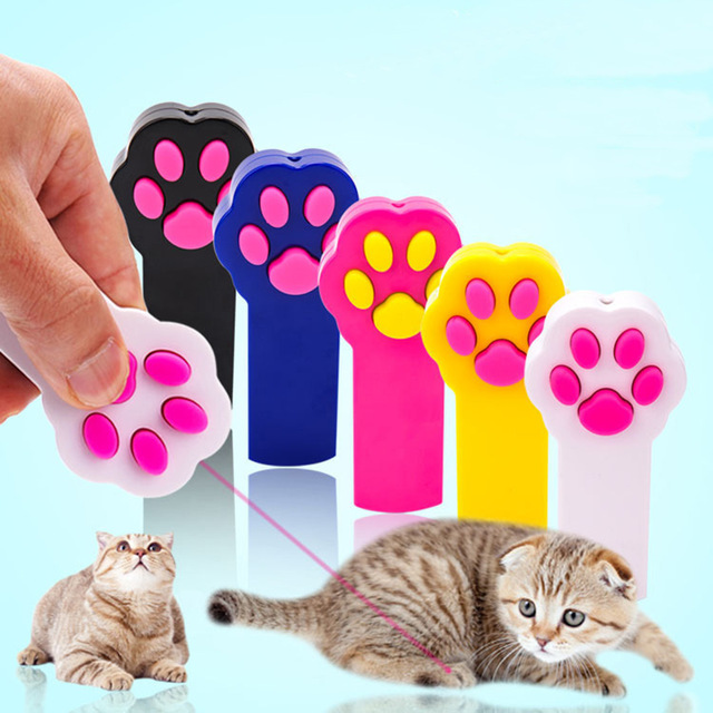 

New Footprint Shape LED Light Laser Toys Laser Tease Funny Cat Rods Pet Cat Toys Creative